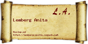 Lemberg Anita névjegykártya