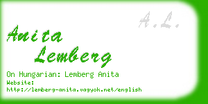 anita lemberg business card